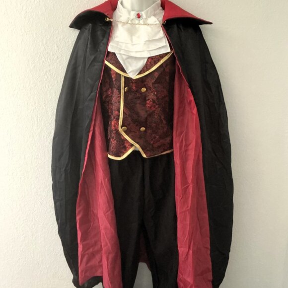 BIG BOYS SPOOKTACULAR CREATIONS GOTHIC VAMPIRE COSTUME XL GUC - Picture 1 of 16